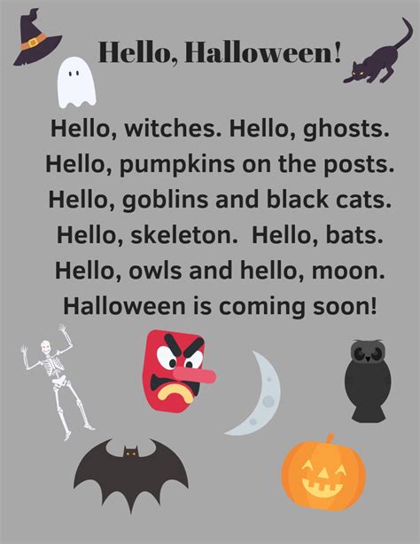 Halloween Poems and FREE Printables ⋆