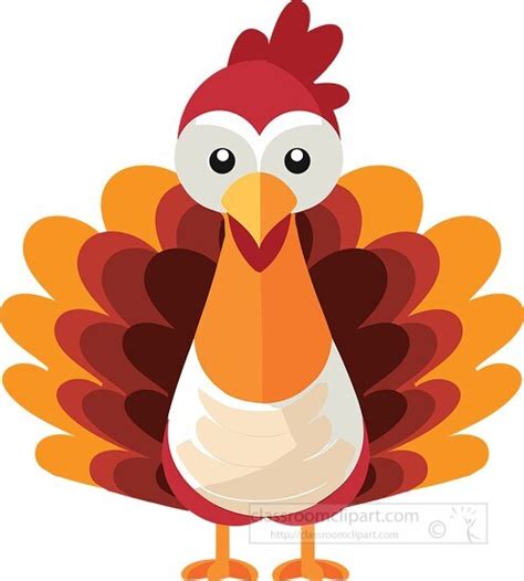 Thanksgiving Clipart-cute festive thanksgiving turkey cartoon style