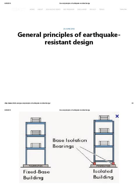 General Principles of Earthquake-Resistant Design | PDF | Stress ...