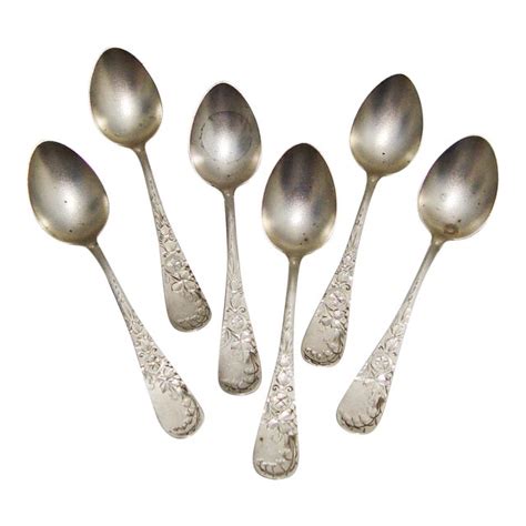 Sterling Silver Demitasse Spoons- Set of 6 | Chairish