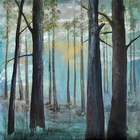 Forest Scene Original Painting Nature Inspired Home Wall Decor - Etsy