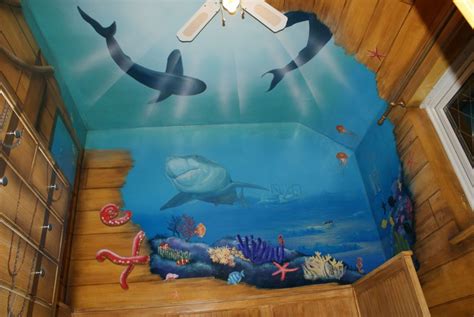 Underwater Shipwreck Mural | Underwater bedroom, Bedroom murals, Underwater theme