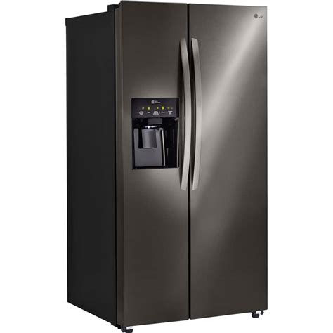 Customer Reviews: LG 26.2 Cu. Ft. Side-by-Side Refrigerator Black ...