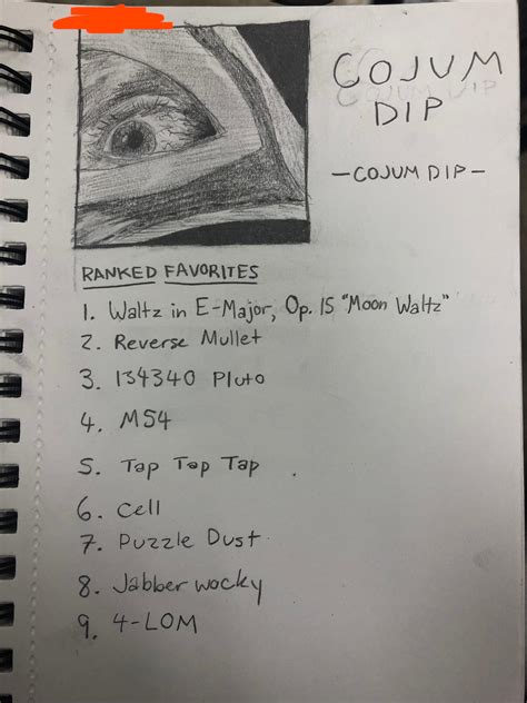 cojum dip album cover drawing + song rankings (one of my absolute favorite tally hall adjacent ...