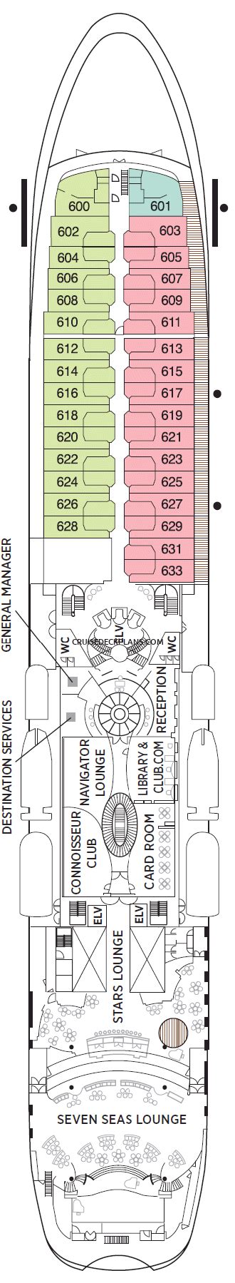 Seven Seas Navigator Deck Plans, Layouts, Pictures, Videos