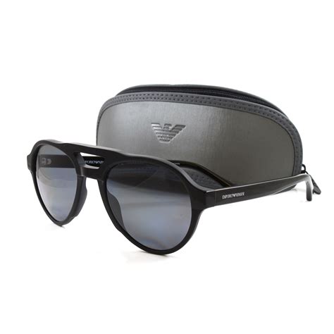 Emporio Armani // Men's EA4128 Polarized Sunglasses // Matte Black ...