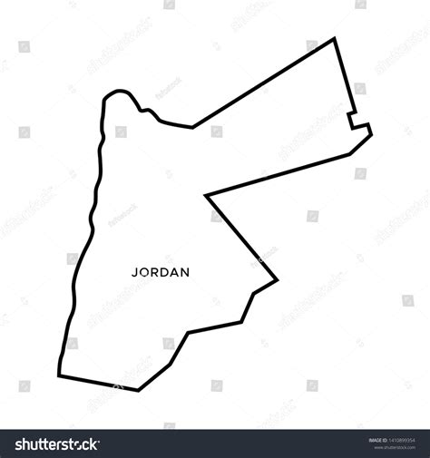 Outline Map Jordan Vector Design Template Stock Vector (Royalty Free ...