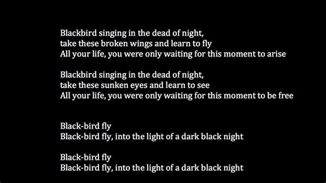 The Beatles - Blackbird Meaning - YouTube