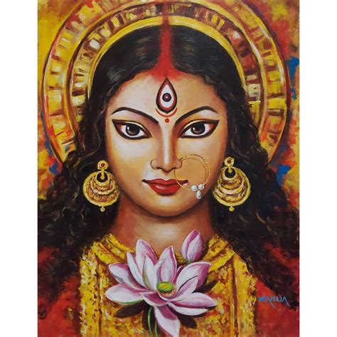 Mahua Pal on Instagram: “Goddess Durga - Acrylic on Canvas # ...