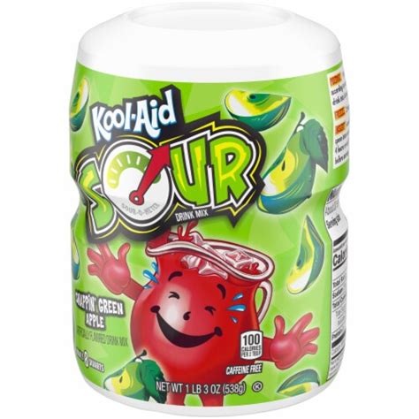 Kool-Aid Sour Snappin' Green Apple Sugar-Sweetened Artificially ...