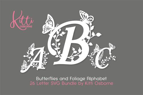 Butterfly Alphabet SVG Bundle