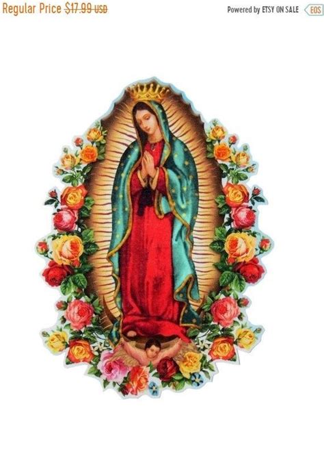 Beautiful LARGE Guadalupe Iron On! Guadalupe is approximately 10 inches in Height and 7 inches ...