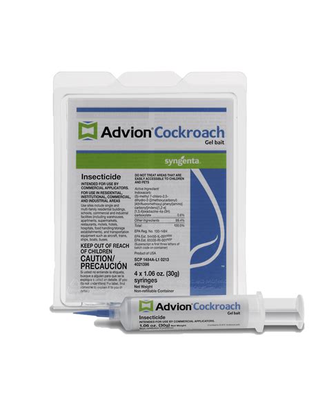 Advion Cockroach Gel Bait-Indoor/Outdoor Case (5x4x30g Tubes) by Syngenta - Walmart.com