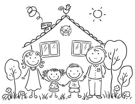 Free Printable Happy Family Coloring Pages For Kids | Family coloring pages, Family coloring ...