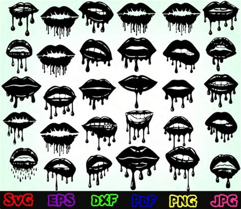 Dripping Lips Svg Lips Svg Dripping Lips Cut File - Etsy