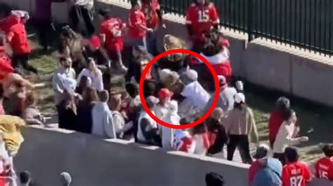 Shocking moment Kansas City fans tackle 'suspect' to the ground after ...