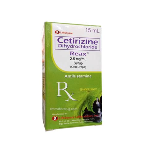 Cetirizine Dihydrochloride ( REAX ) 2.5mg/ml Oral Drops 15ml | EmmaflorDrugStore