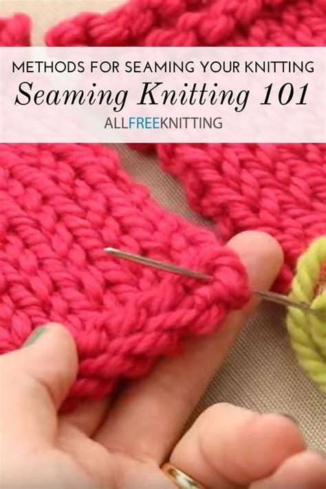 Stitch by stitch, seaming it together! Learn 7 different ways to seam your knitting >> https ...