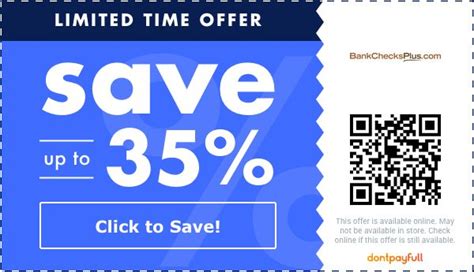 35% Off Bank Checks Plus Coupon Codes - November 2024