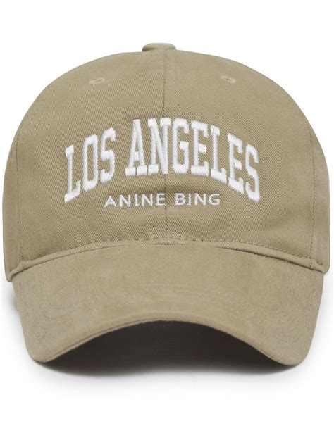 ANINE BING embroidered-motif Baseball Cap - Farfetch