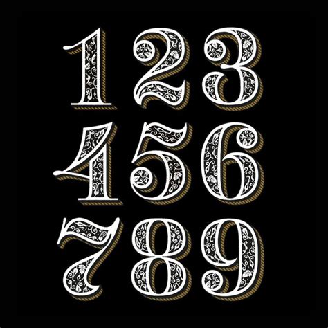 numbers typography - Google zoeken | Fontes de letras para tatuagem, Letras para tatuagem ...