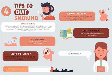 Quit Smoking Tips Infographic 1484246 Vector Art at Vecteezy