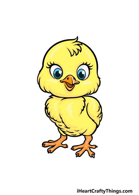 Baby Chick Drawing - How To Draw A Baby Chick Step By Step