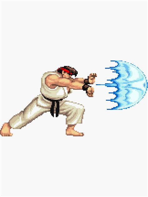 "Ryu Hadouken" Sticker for Sale by PexelPirfect | Redbubble