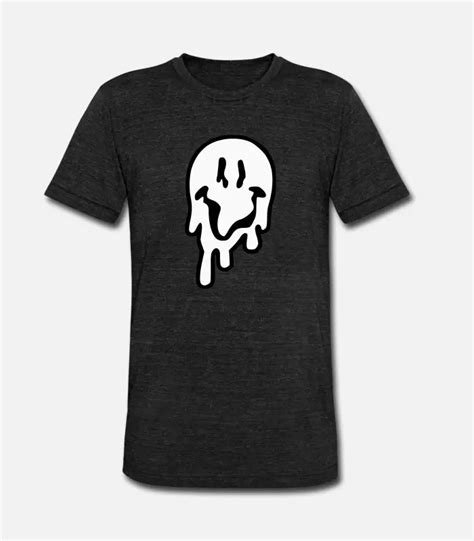 'Melted Smiley face shirt' Unisex Tri-Blend T-Shirt | Spreadshirt in 2021 | Smiley face shirt, T ...