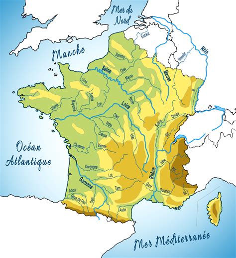 Map Of Rivers Of France - Red River Gorge Topo Map