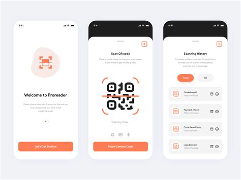 Proreader-QR code scanner app ui ux design by Rasel A. on Dribbble