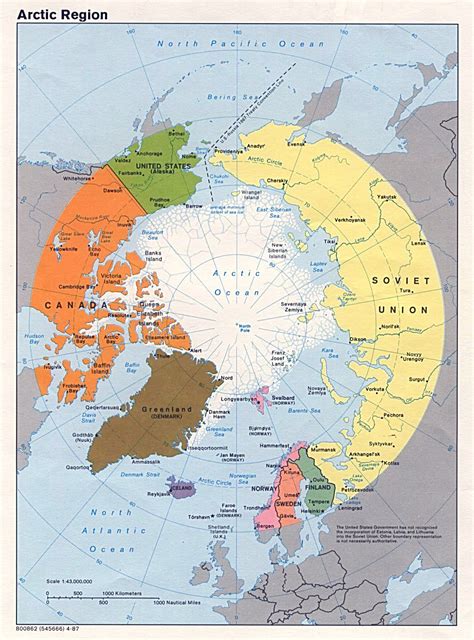 Arctic Region Political Map Arctic Region Political Map With Countries ...