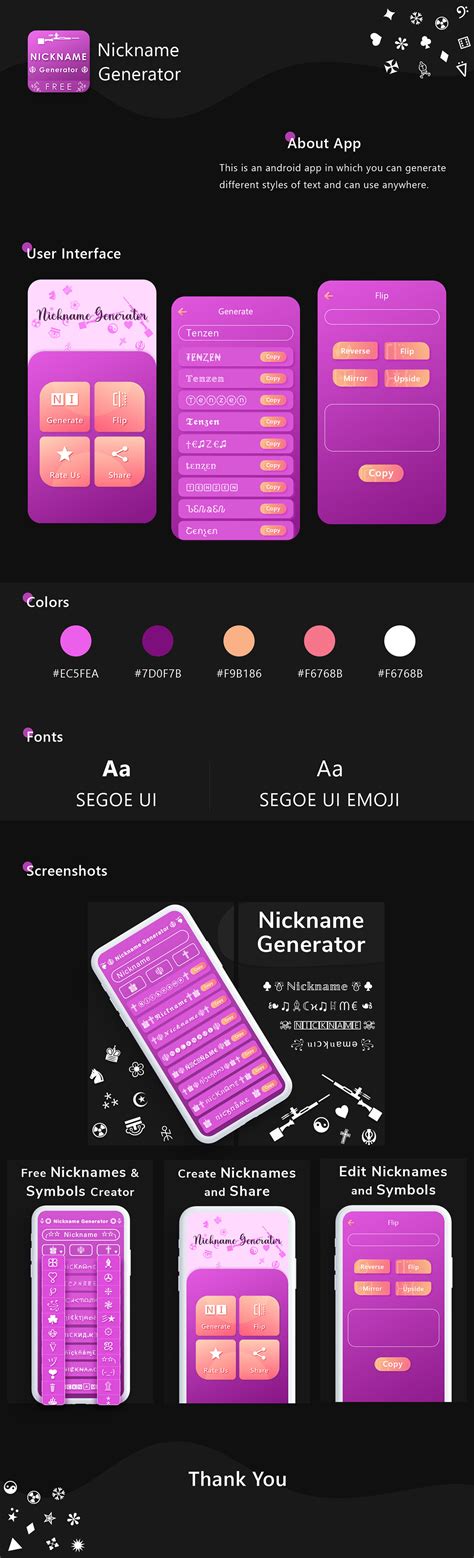 Nickname Generator on Behance