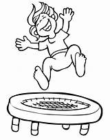 Little Girl On Trampoline coloring Page  Download Print Or Color sketch template