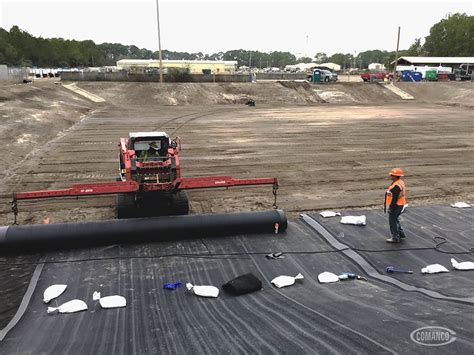 COMANCO Begins Rare 120-mil textured HDPE Liner Installation In FL Panhandle | COMANCO