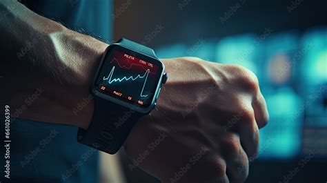 a fitness enthusiast wearing an ECG-equipped smartwatch during a ...