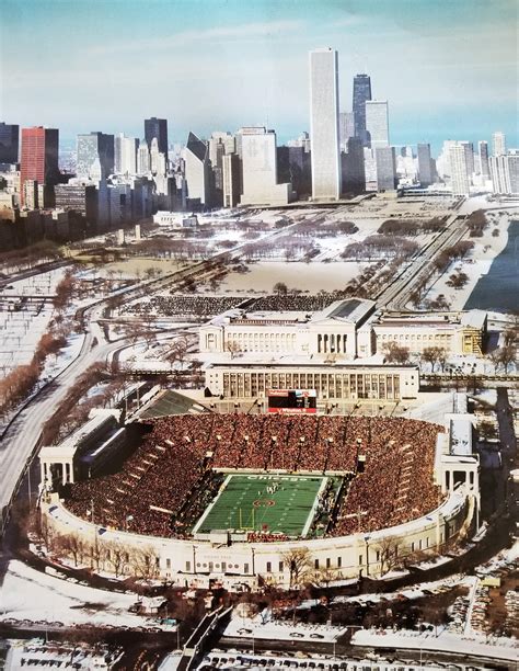 Interesting old poster of Soldier Field (x-post /r/CHIBears) : r/chicago