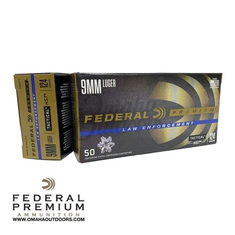 Federal 9mm 124 Grain HST JHP 50 Rounds - Omaha Outdoors