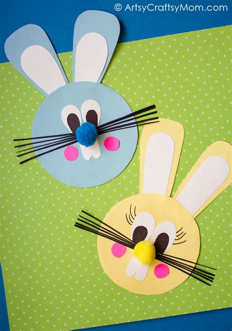 Easy Easter Bunny Paper Craft - Artsy Craftsy Mom