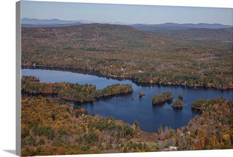 Bow Lake, Northwood, New Hampshire, USA - Aerial Photograph Wall Art ...