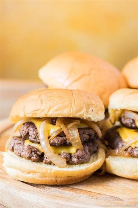 Cheeseburger Sliders with Caramelized Onions - Courtney's Sweets