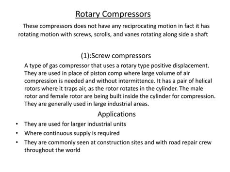 Compressor and Types