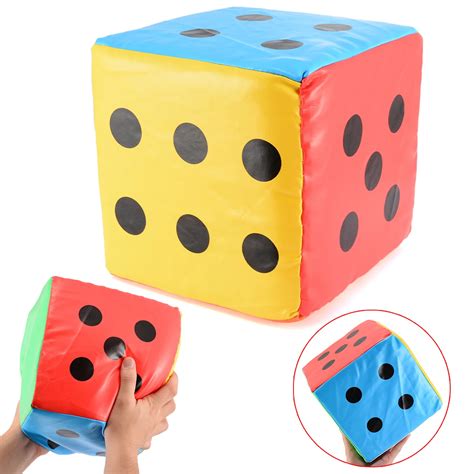 Super Big 20CM Dice Colorful Giant Sponge Faux Leather Dice Six Sided Game Toy Party Playing ...