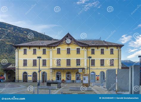 Train Station in Tirano. Tirano is a Town in Valtellina, Editorial Stock Image - Image of ...