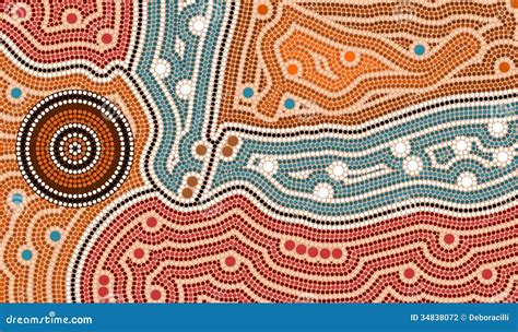 A Illustration Based on Aboriginal Style of Dot Painting Depicting ...