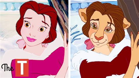 20 Disney Characters Reimagined As Animals - YouTube