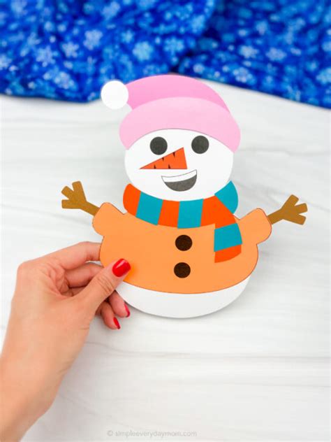 Sneezy The Snowman Inspired Craft For Kids [Free Tempate]