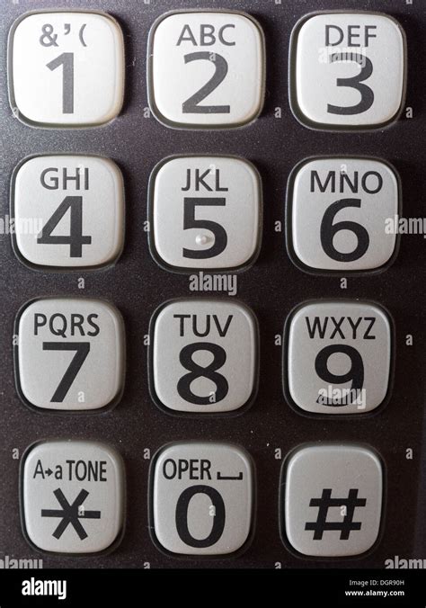 The keypad of an old fashioned wireless phone Stock Photo - Alamy