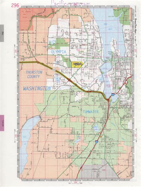 Map of Tumwater city, detailed map with highways streets shopping centers