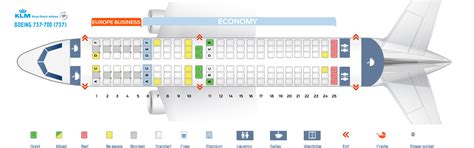 Seat map Boeing 737-700 KLM. Best seats in the plane